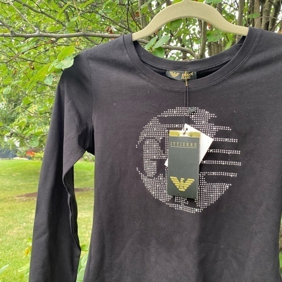 Black Shirt with Embellishments. - Picture 9 of 11